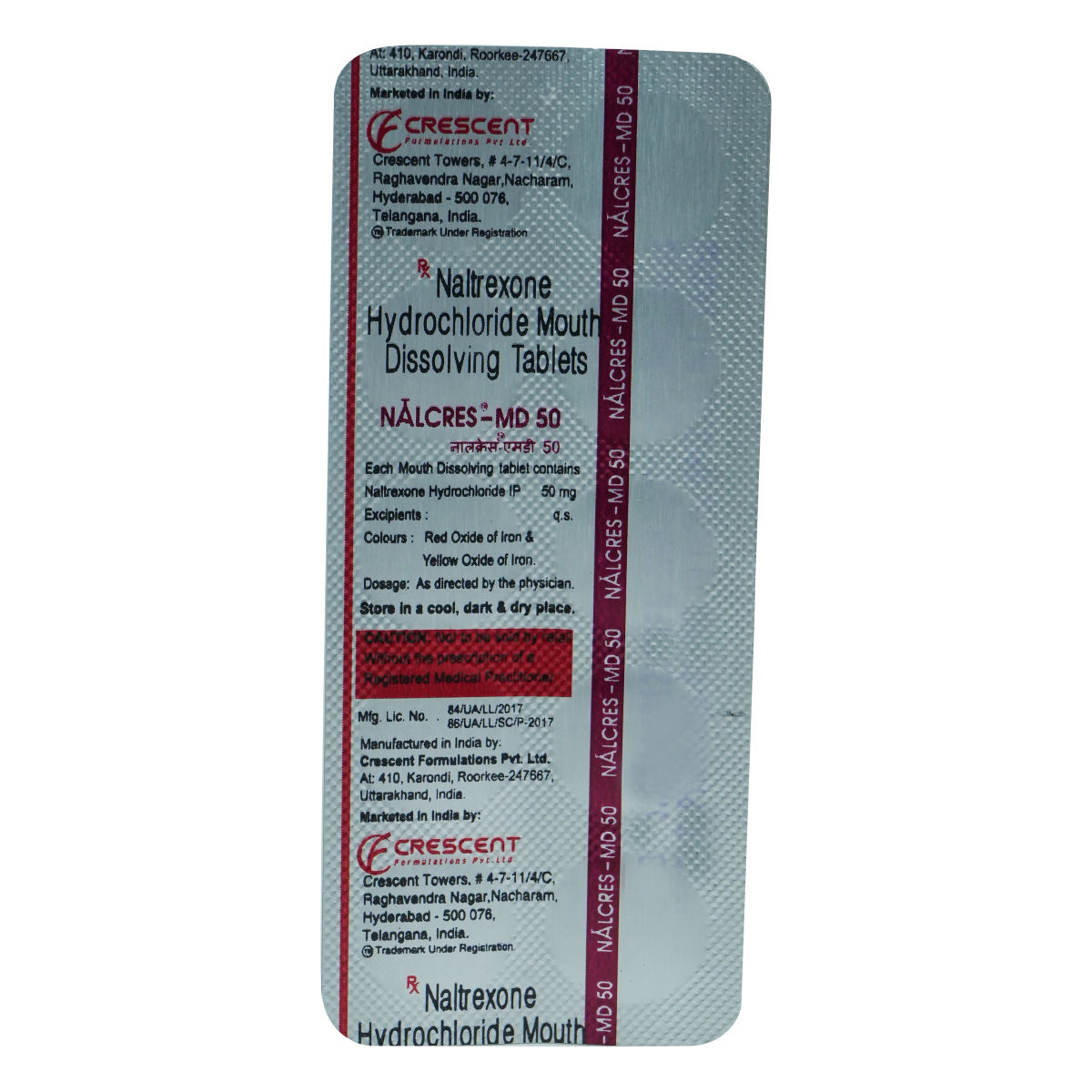 Buy Nalcres-MD 50 Tablet 10's Online