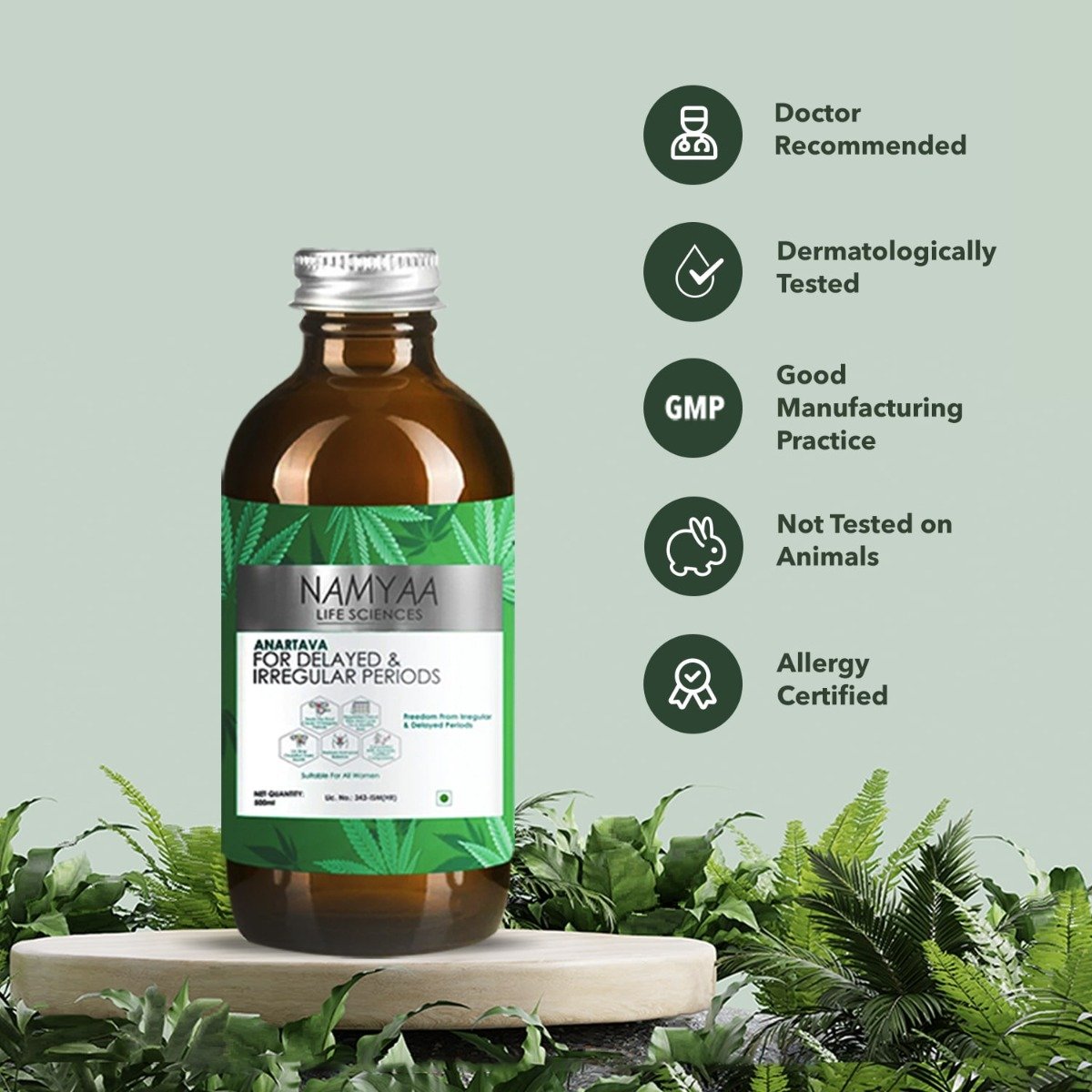 Namyaa Anartava for Delayed & Irregular Periods Syrup, 500 ml, Pack of 1 Namyaa Anartava for Delayed & Irregular Periods Syrup, 500 ml, Pack of 1