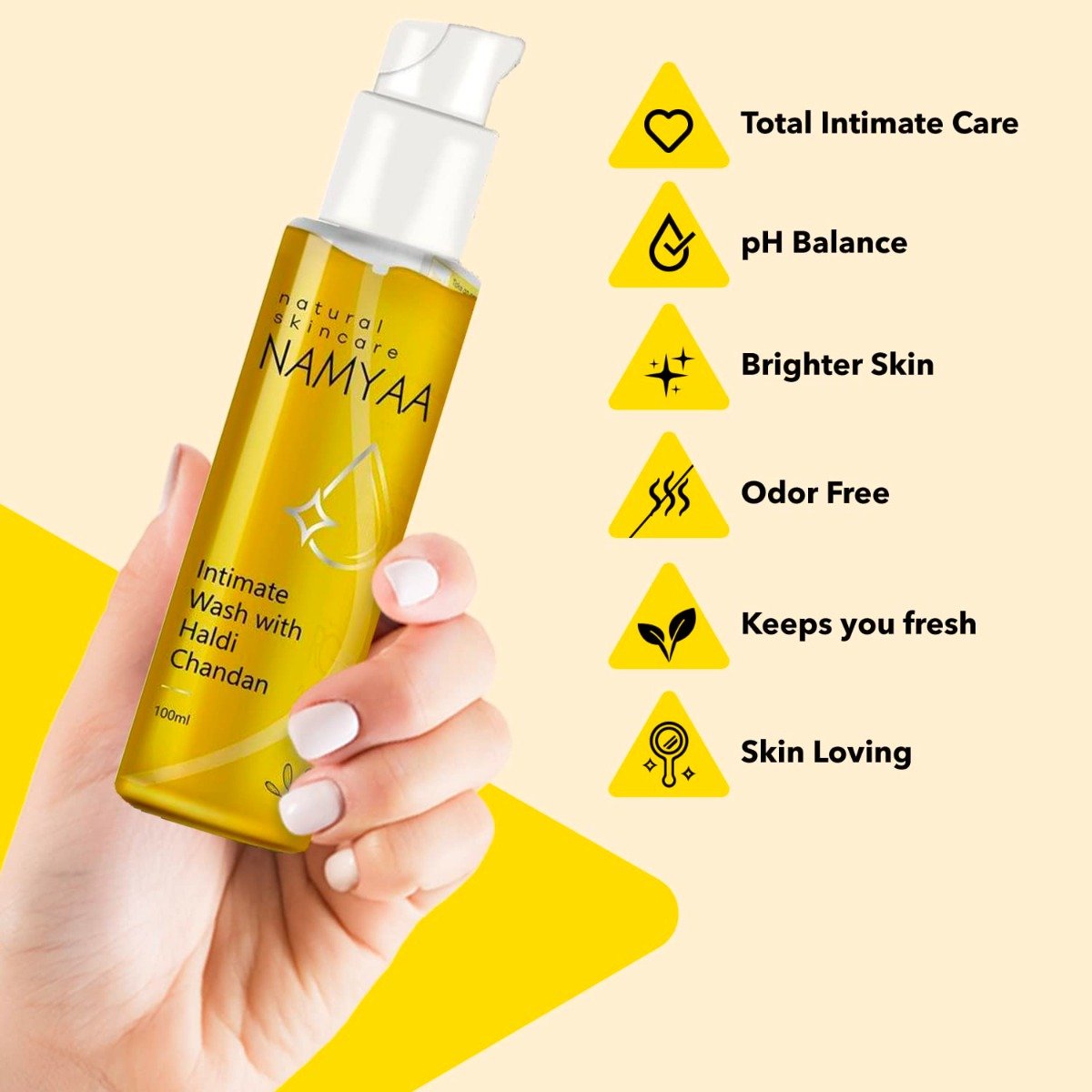 Namyaa Intimate Wash with Haldi & Chandan, 100 ml, Pack of 1 Namyaa Intimate Wash with Haldi & Chandan, 100 ml, Pack of 1