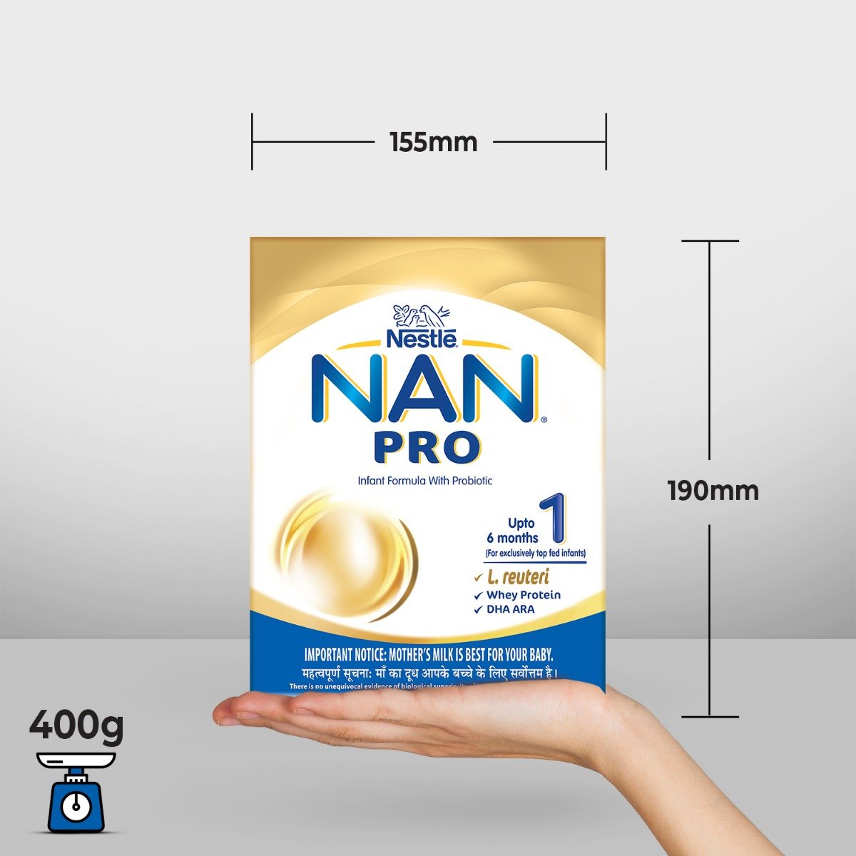 Nestle Nan Pro Infant Formula Stage 1 (Upto 6 months) Powder, 400 gm Refill Pack, Pack of 1 Nestle Nan Pro Infant Formula Stage 1 (Upto 6 months) Powder, 400 gm Refill Pack, Pack of 1