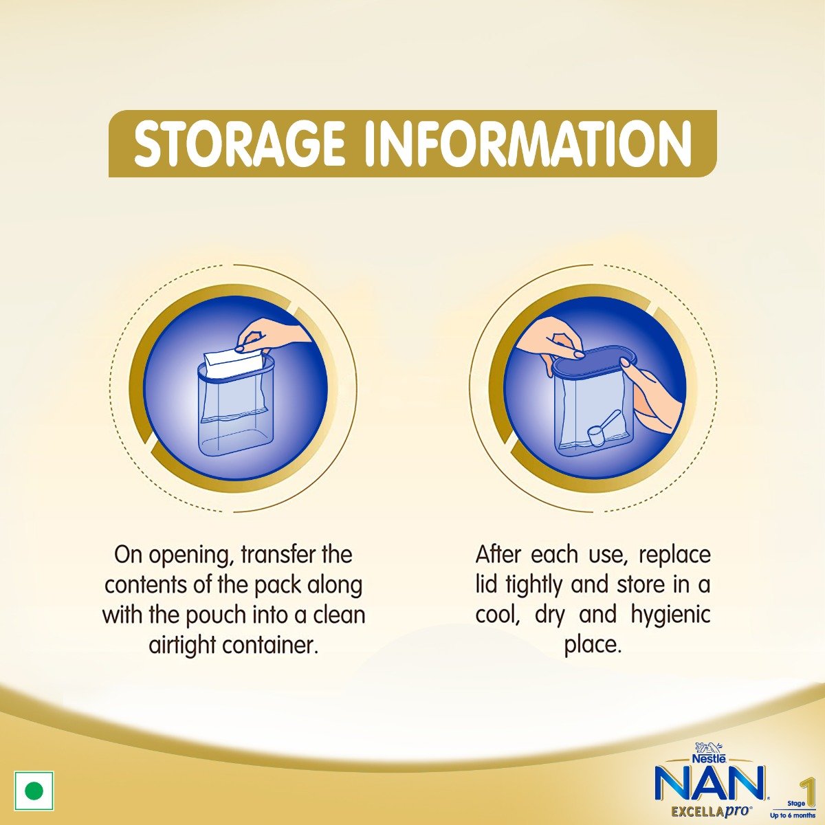 Nestle Nan Excellapro Infant Formula Stage 1 (Upto 6 Months) Powder, 400 gm, Pack of 1 Nestle Nan Excellapro Infant Formula Stage 1 (Upto 6 Months) Powder, 400 gm, Pack of 1