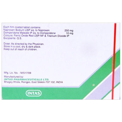 Napra D 250 Tablet 10's, Pack of 10 TABLETS