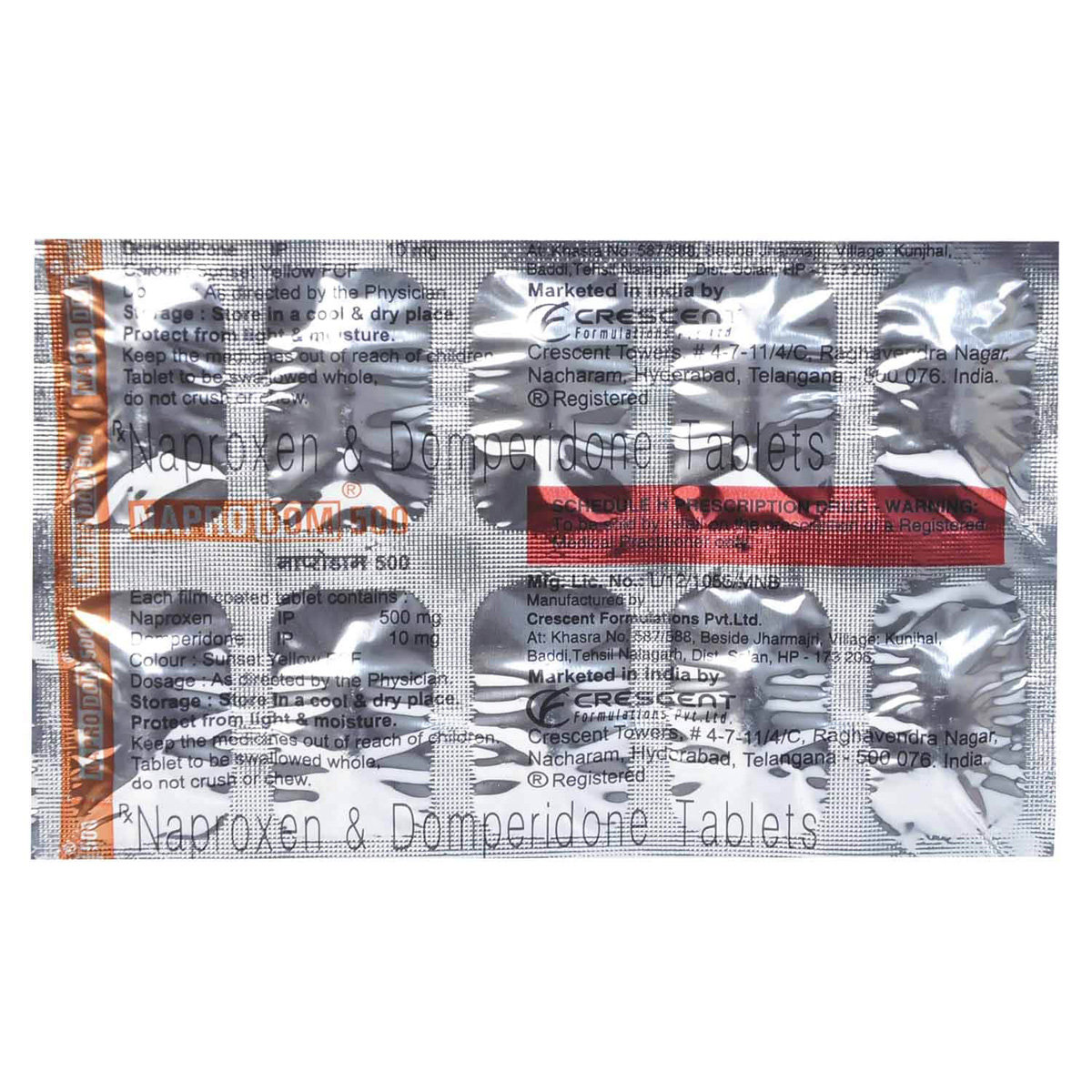 Naprodom 500 Tablet 10's, Pack of 10 TABLETS Naprodom 500 Tablet 10's, Pack of 10 TABLETS