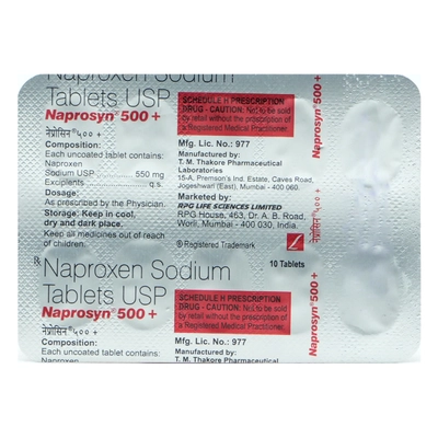 Naprosyn 500 Plus Tablet 10's, Pack of 10 TABLETS