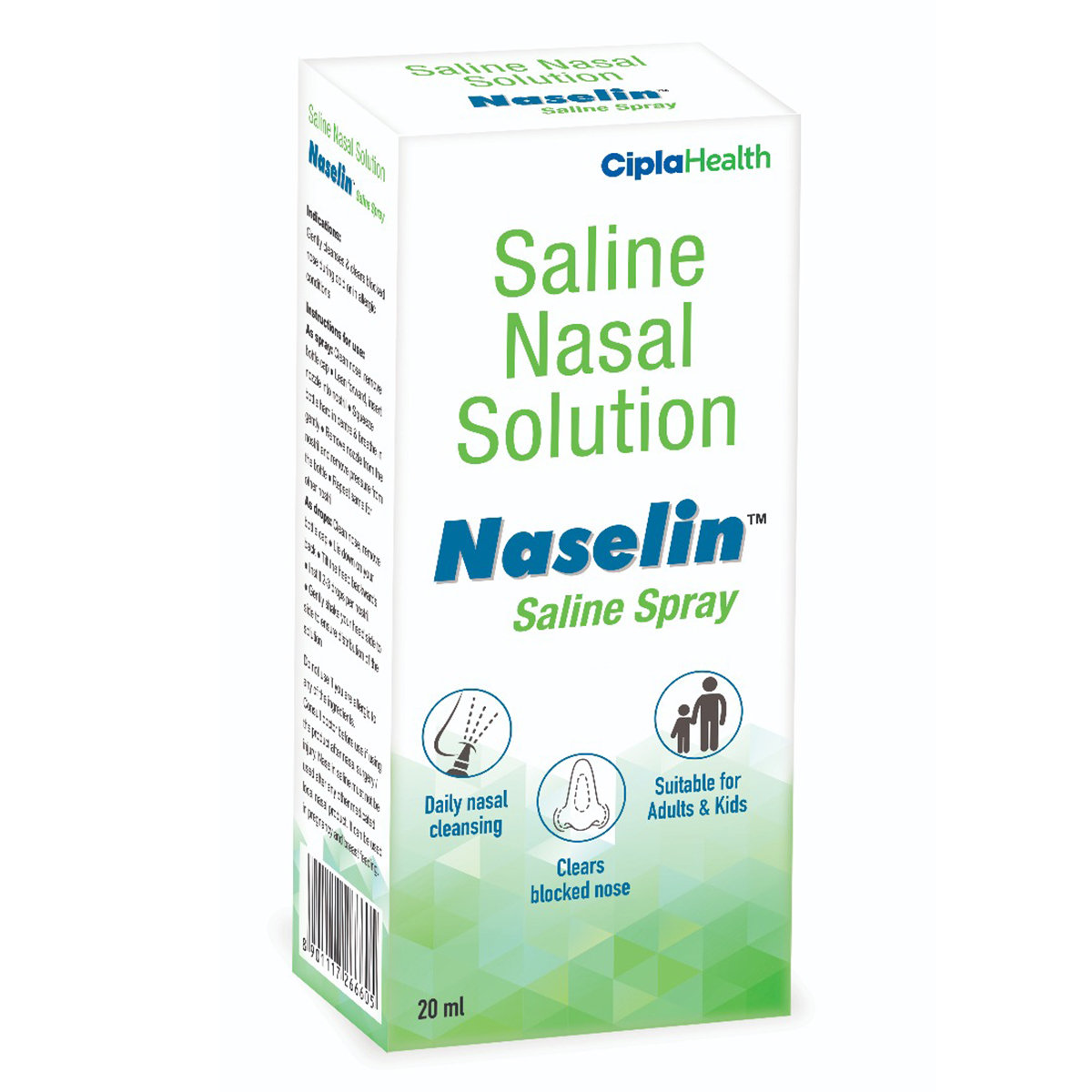Naselin Saline Nasal Spray, 20 ml, Pack of 1 Naselin Saline Nasal Spray, 20 ml, Pack of 1