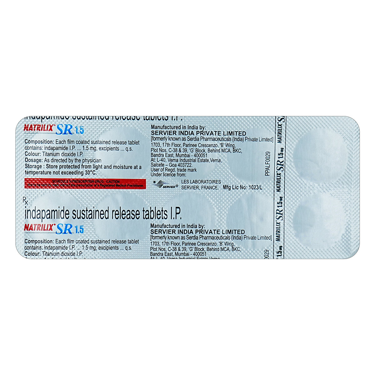 Natrilix SR Tablet 10's, Pack of 10 TABLETS Natrilix SR Tablet 10's, Pack of 10 TABLETS