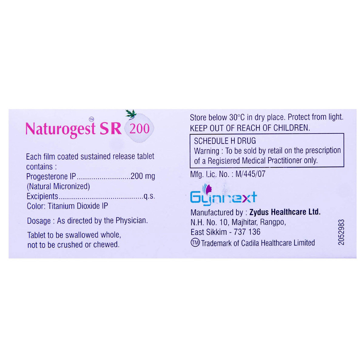 Naturogest SR 200 Tablet 10's, Pack of 10 TABLETS Naturogest SR 200 Tablet 10's, Pack of 10 TABLETS