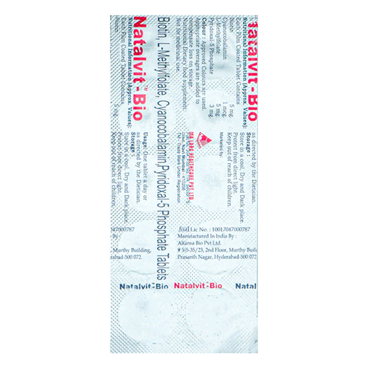 Natalvit-Bio Tablet 10's, Pack of 10 TabletS Natalvit-Bio Tablet 10's, Pack of 10 TabletS