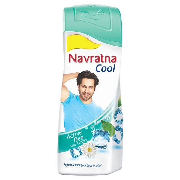 Navratna Cool Active Deo Talc 200 gm | With Mint &amp; Camphor | Relax &amp; Refreshes Body &amp; Mind | Long Lasting Cooling &amp; Fragrance | Prevent Body Odour, Pack of 1