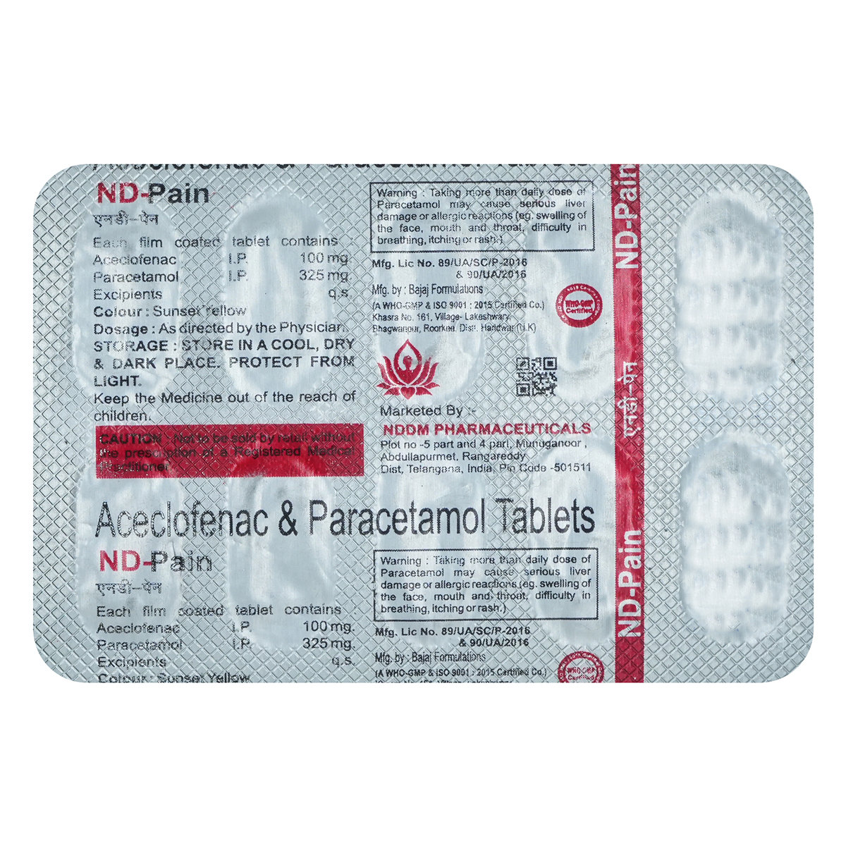 Nd-Pain Tablet 10's, Pack of 10 TABLETS Nd-Pain Tablet 10's, Pack of 10 TABLETS