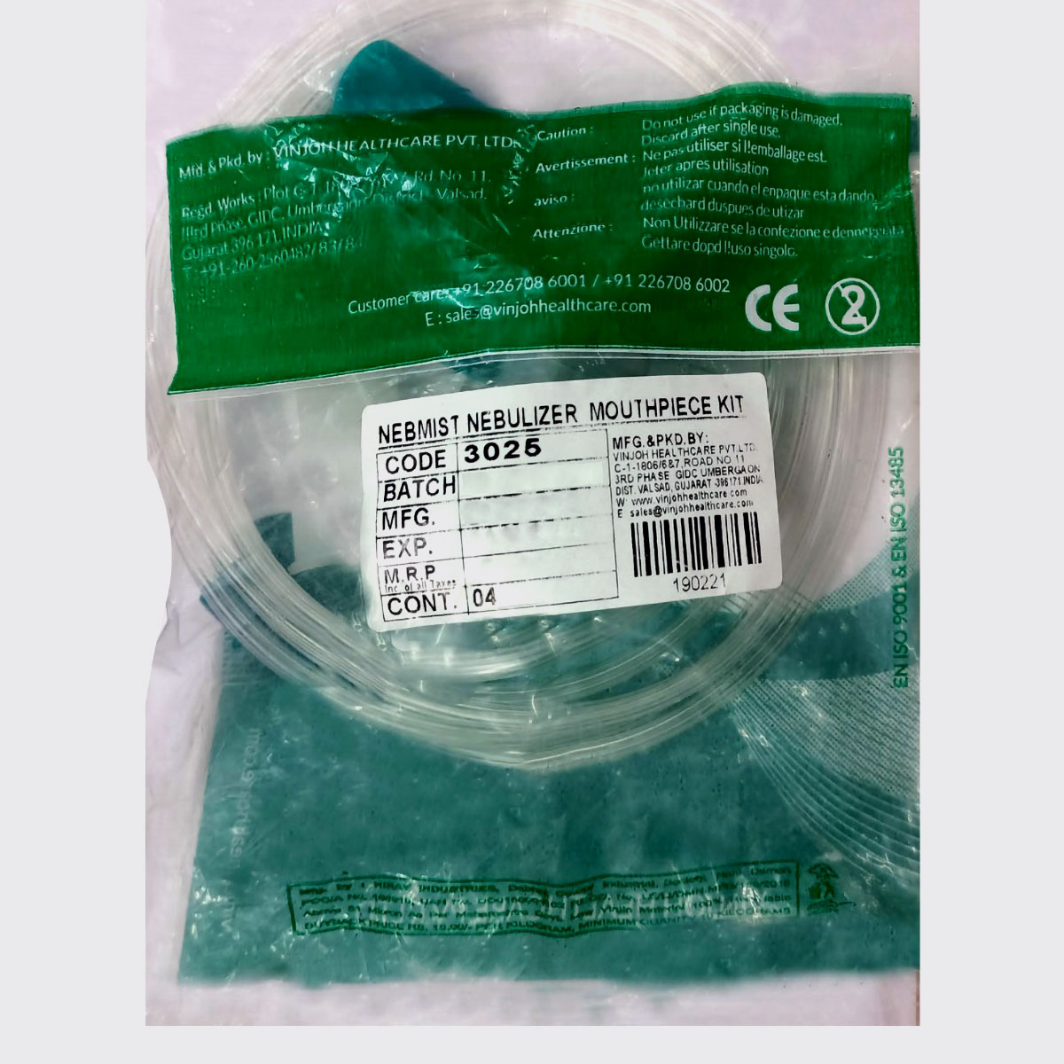 Vinjoh Nebmist Nebulizer With Mouth Piece Kit, 1 Count, Pack of 1 Vinjoh Nebmist Nebulizer With Mouth Piece Kit, 1 Count, Pack of 1