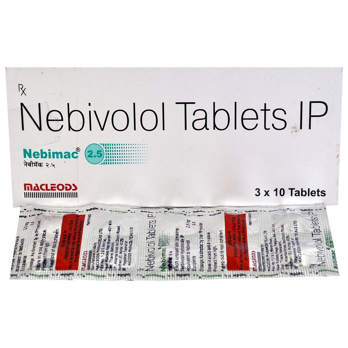 Nebimac 2.5 Tablet 10's, Pack of 10 TABLETS Nebimac 2.5 Tablet 10's, Pack of 10 TABLETS