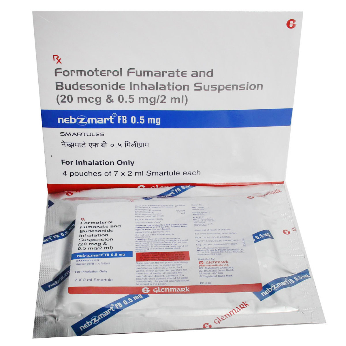 Nebzmart FB 0.5mg Smartules 7x2 ml, Pack of 7 RESPULESS Nebzmart FB 0.5mg Smartules 7x2 ml, Pack of 7 RESPULESS