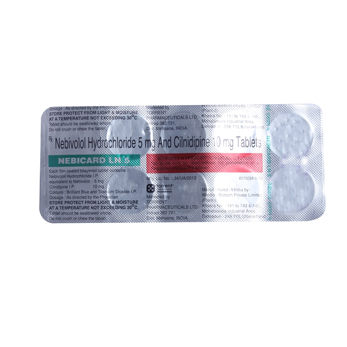 Nebicard LN 5 Tablet 10's, Pack of 10 TabletS Nebicard LN 5 Tablet 10's, Pack of 10 TabletS