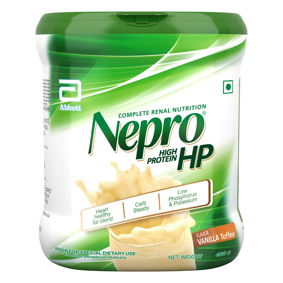 Nepro Complete Renal Nutrition High Protein Vanilla Toffee Flavour Powder for Adults, 400 gm, Pack of 1 Nepro Complete Renal Nutrition High Protein Vanilla Toffee Flavour Powder for Adults, 400 gm, Pack of 1