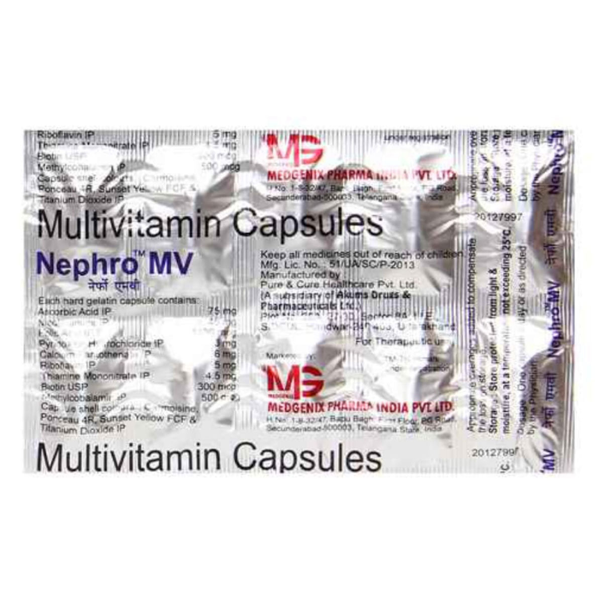 Nephro MV Capsule 10's, Pack of 10 Nephro MV Capsule 10's, Pack of 10