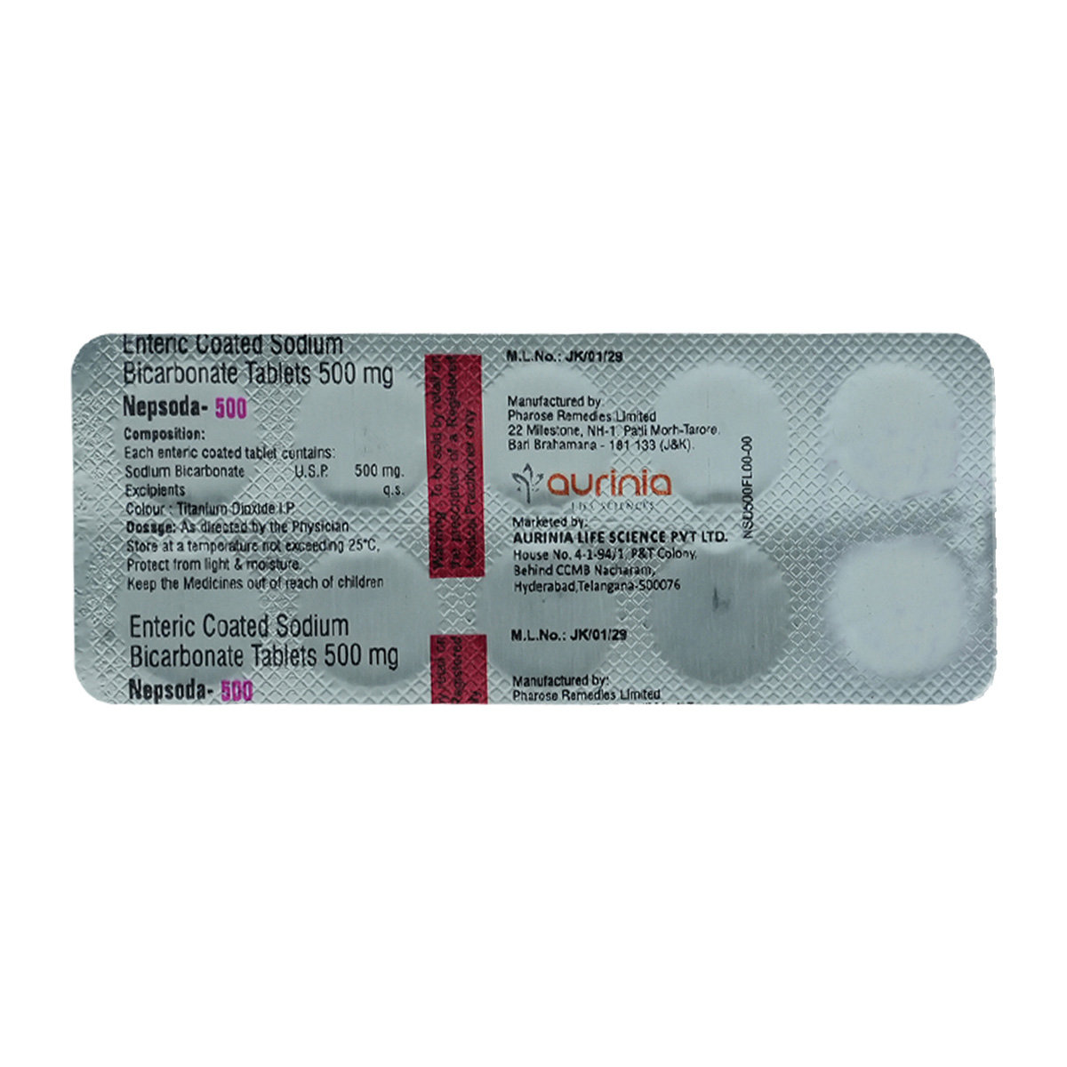 Nepsoda 500 mg Tablet 10's, Pack of 10 TabletS Nepsoda 500 mg Tablet 10's, Pack of 10 TabletS