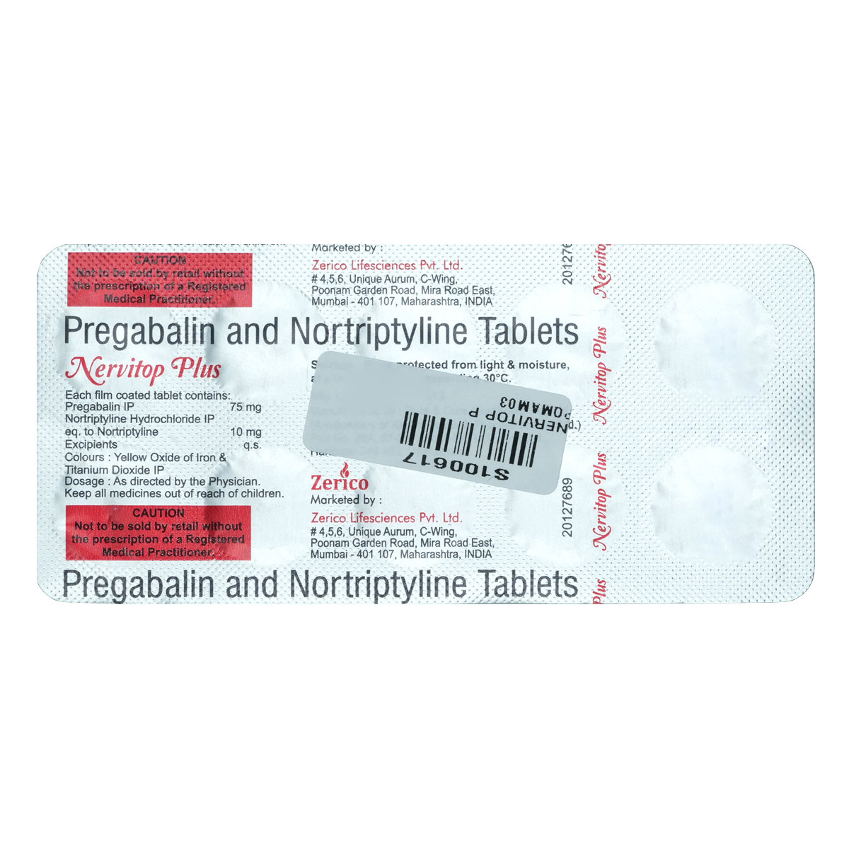 Nervitop Plus Tablet 10's, Pack of 10 Nervitop Plus Tablet 10's, Pack of 10