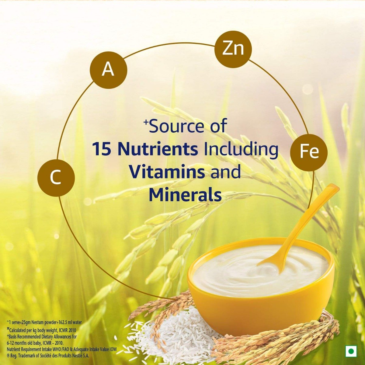 Nestle Nestum Baby Cereal Rice (After 6 Months) Powder, 300 gm Refill Pack, Pack of 1 Nestle Nestum Baby Cereal Rice (After 6 Months) Powder, 300 gm Refill Pack, Pack of 1