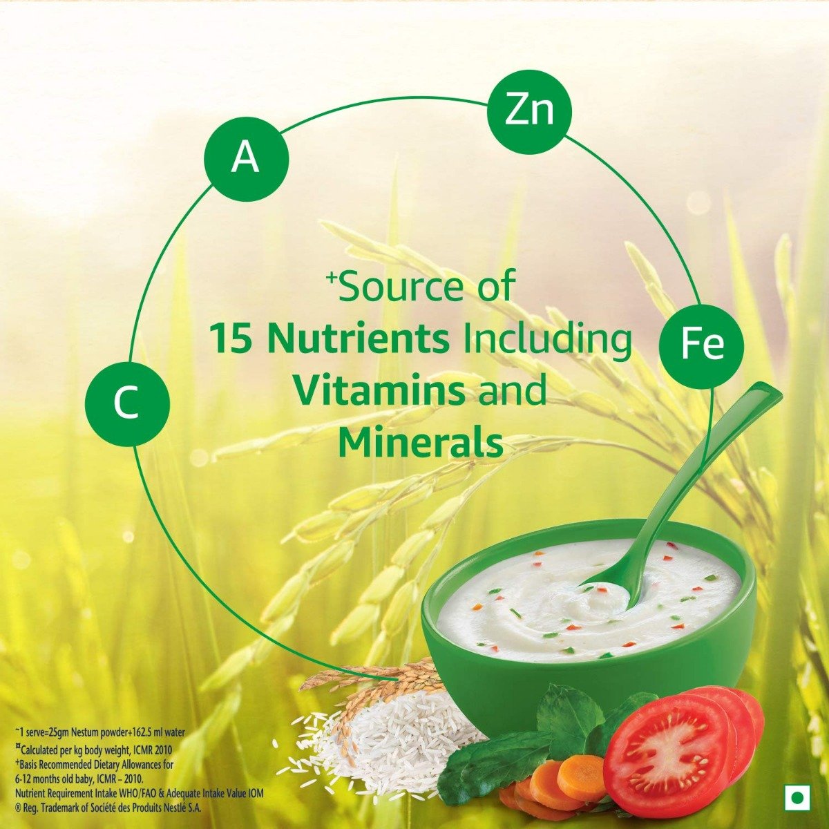 Nestle Nestum Baby Cereal Rice Vegetables (From 8 Months+) Powder, 300 gm Refill Pack, Pack of 1 Nestle Nestum Baby Cereal Rice Vegetables (From 8 Months+) Powder, 300 gm Refill Pack, Pack of 1