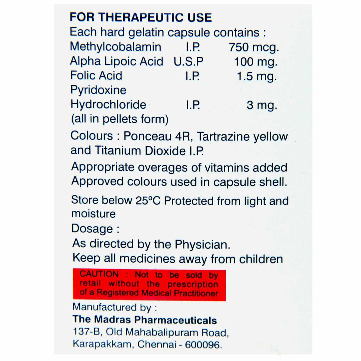 Neuromed-Plus Capsule 10's, Pack of 10 CAPSULES Neuromed-Plus Capsule 10's, Pack of 10 CAPSULES