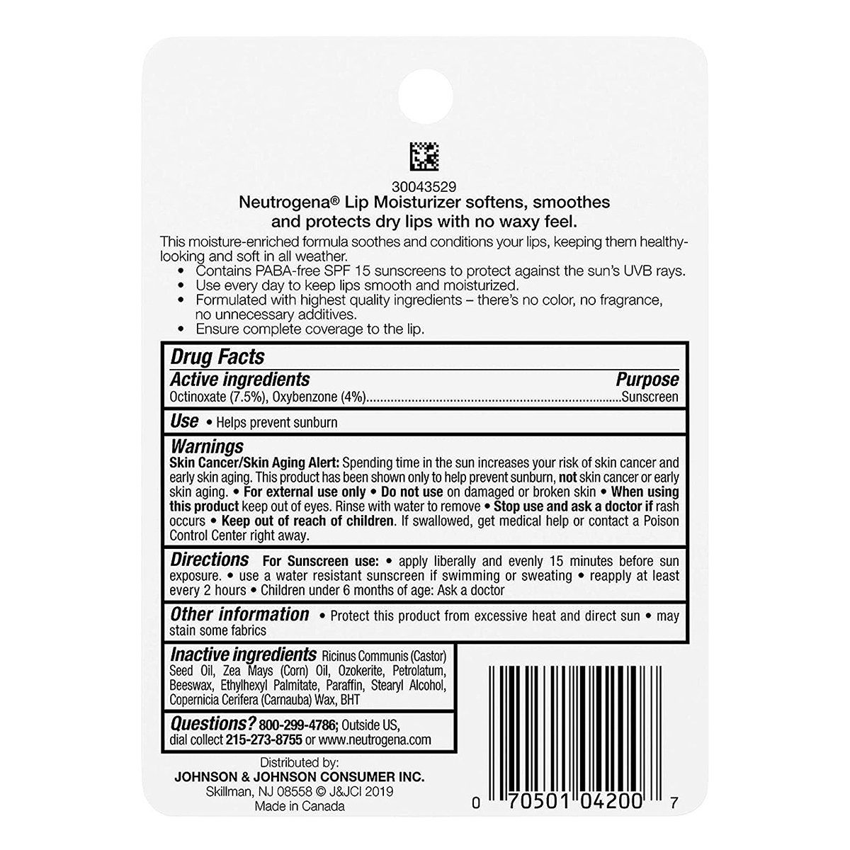 Neutrogena Lip Moisturizer, 4 gm, Pack of 1 Neutrogena Lip Moisturizer, 4 gm, Pack of 1