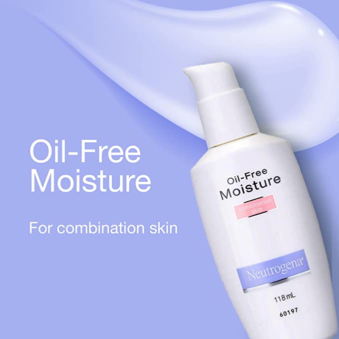 Neutrogena Oil-Free Moisture Combination Skin 118 ml | Controls Oil | Moisturises Skin | Oil Free, Light Weight & Non Greasy Formula | For Combination Skin, Pack of 1 Neutrogena Oil-Free Moisture Combination Skin 118 ml | Controls Oil | Moisturises Skin | Oil Free, Light Weight & Non Greasy Formula | For Combination Skin, Pack of 1
