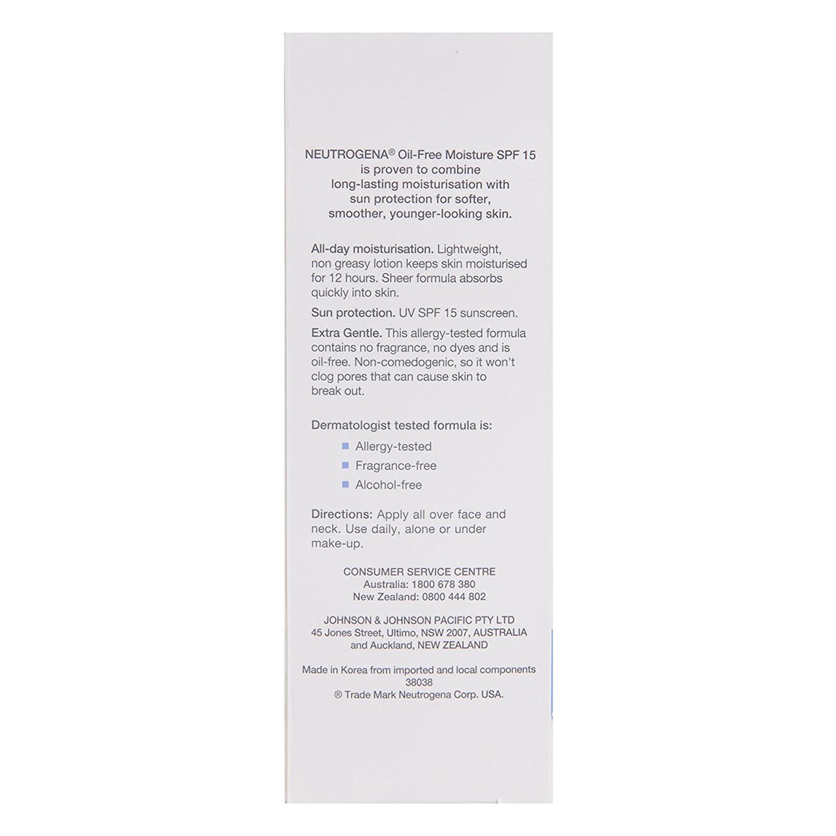 Neutrogena Oil Free Moisture SPF 15, 115 ml, Pack of 1 Neutrogena Oil Free Moisture SPF 15, 115 ml, Pack of 1