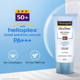 Neutrogena Ultra Sheer Dry-Touch Sunblock SPF 50+ Cream, 30 ml, Pack of 1