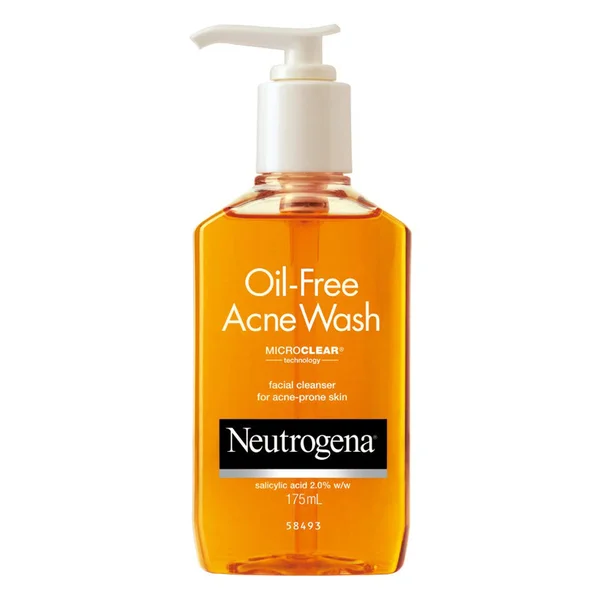 Neutrogena Oil Free Acne Wash Facial Cleanser 175 ml | Salicylic Acid | Provides Deep Cleansing | For Acne Prone Skin, Pack of 1