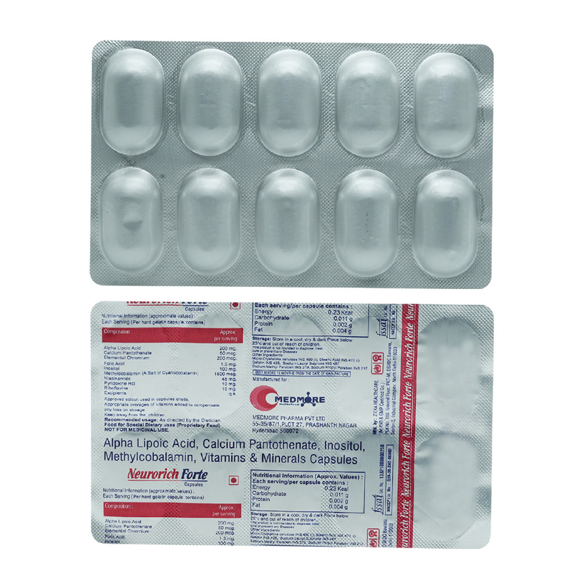 Neurorich Forte Capsule 10's, Pack of 10 Neurorich Forte Capsule 10's, Pack of 10