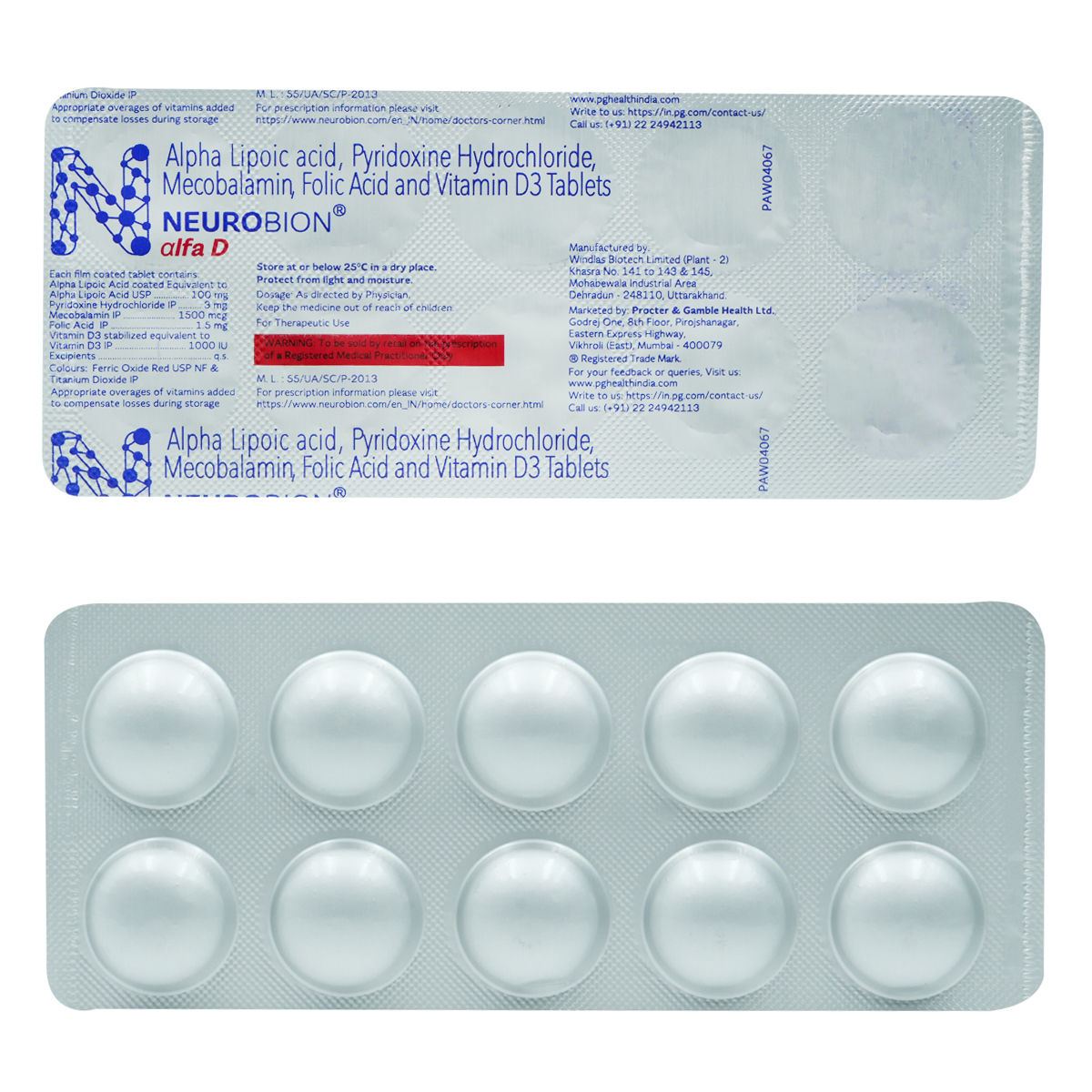 Buy Neurobion Alfa D Tablets 10's Online