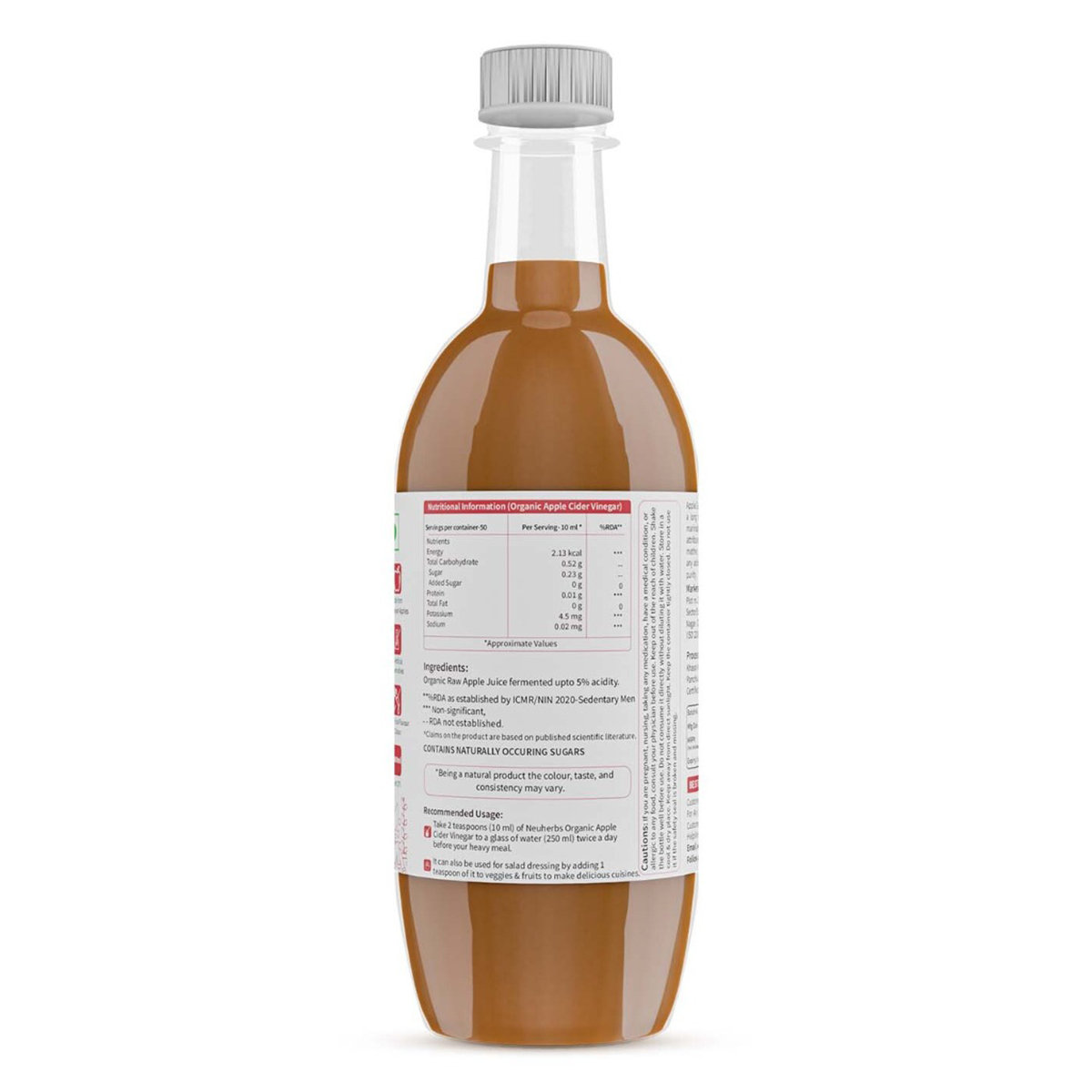 Neuherbs Organic Apple Cider Vinegar with Mother, 500 ml, Pack of 1 Neuherbs Organic Apple Cider Vinegar with Mother, 500 ml, Pack of 1