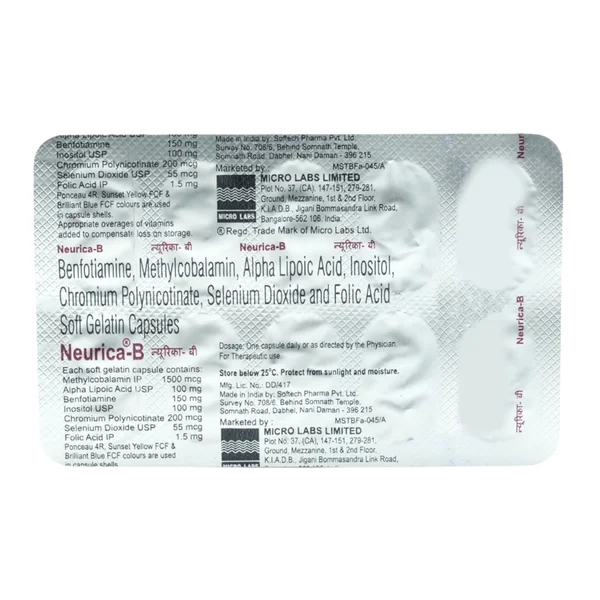 Neurica-B Softgel Capsule 10's, Pack of 10