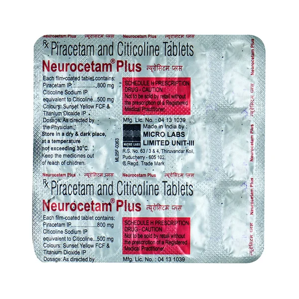 Neurocetam Plus Tablet 15's, Pack of 15