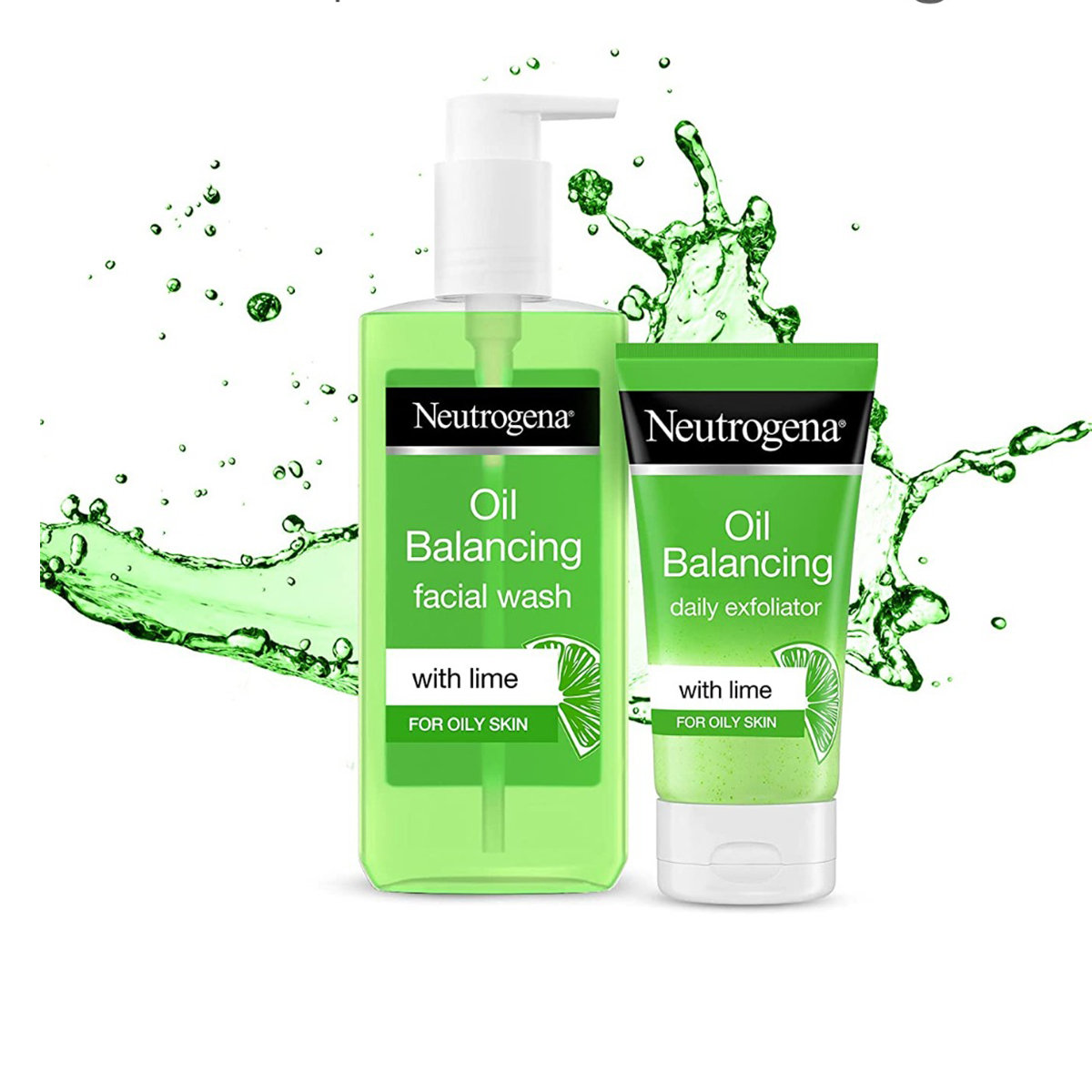 Neutrogena Oil Balancing Facial Wash 200 ml | With Lime | Tightens Pores | Cleanses Excess Oil | Mattifies Skin| For Oily Skin, Pack of 1 Neutrogena Oil Balancing Facial Wash 200 ml | With Lime | Tightens Pores | Cleanses Excess Oil | Mattifies Skin| For Oily Skin, Pack of 1