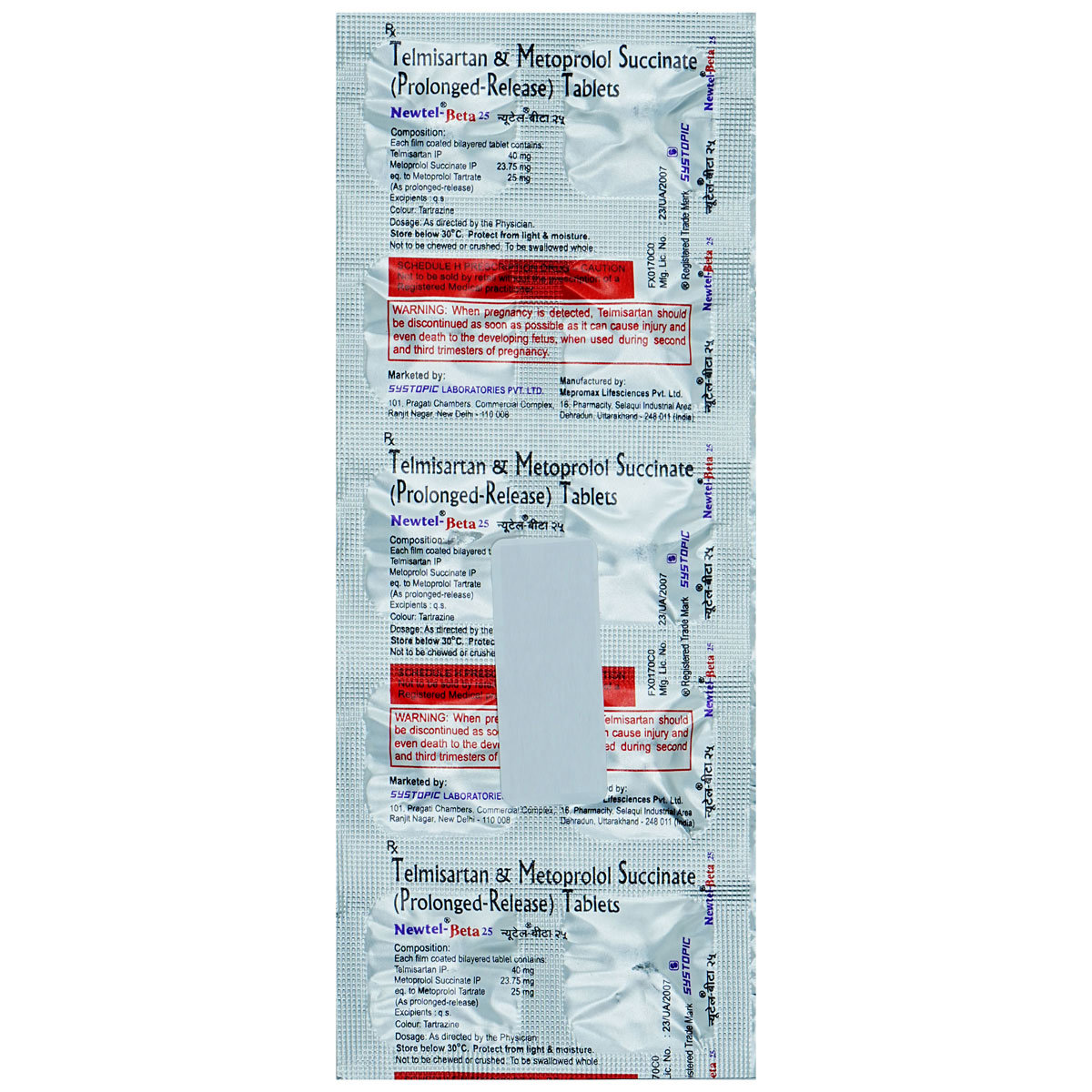 Newtel Beta 25 Tablet 10's, Pack of 10 TabletS Newtel Beta 25 Tablet 10's, Pack of 10 TabletS