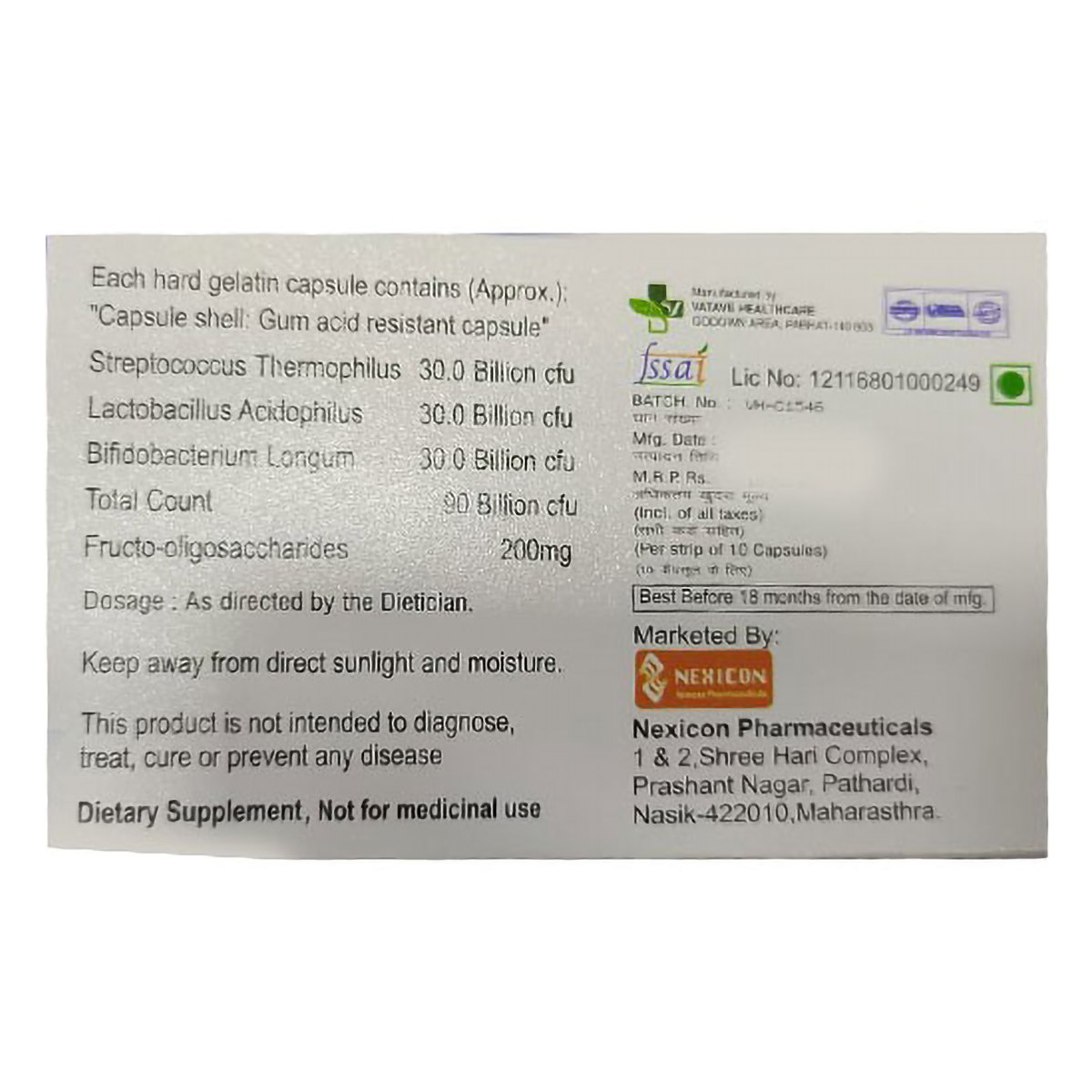 Nexiflora Capsule 10's, Pack of 10 CAPSULES Nexiflora Capsule 10's, Pack of 10 CAPSULES