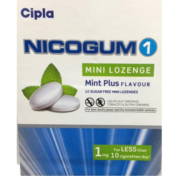 Buy Nicogum 1mg S/F Mint Plus Flav Mini Lozenges 10's Online