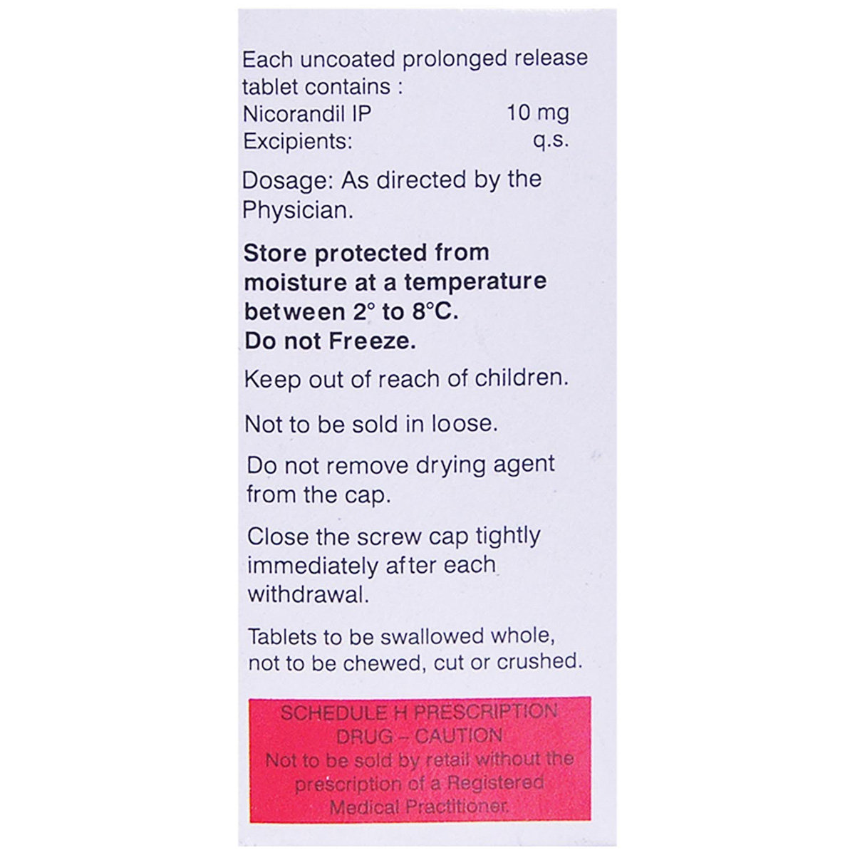 Nicostar OD 10 Tablet 30's, Pack of 1 TABLET Nicostar OD 10 Tablet 30's, Pack of 1 TABLET