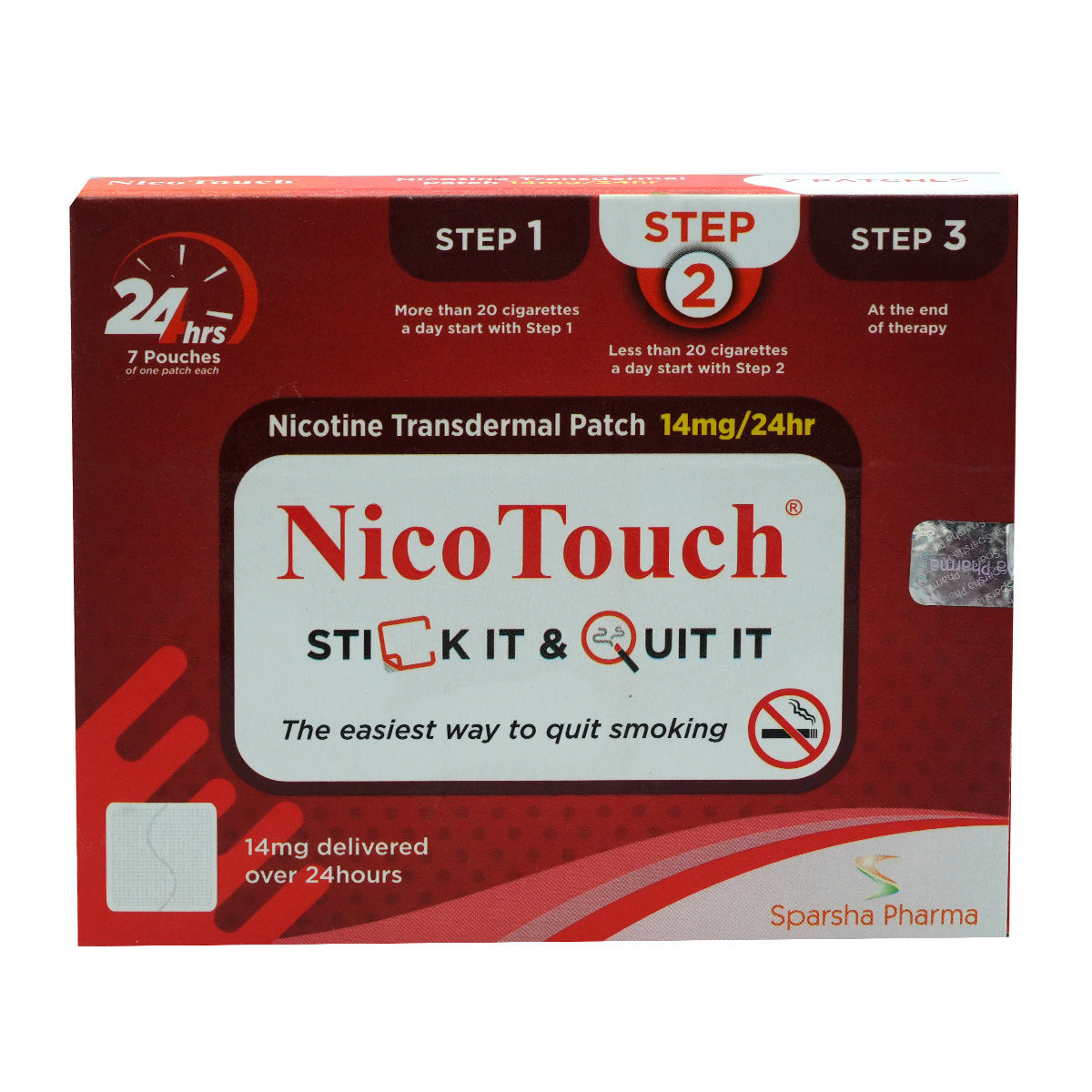 Buy Nicotouch 14 mg/24 Hr Nicotine Transdermal Patch 7's Online