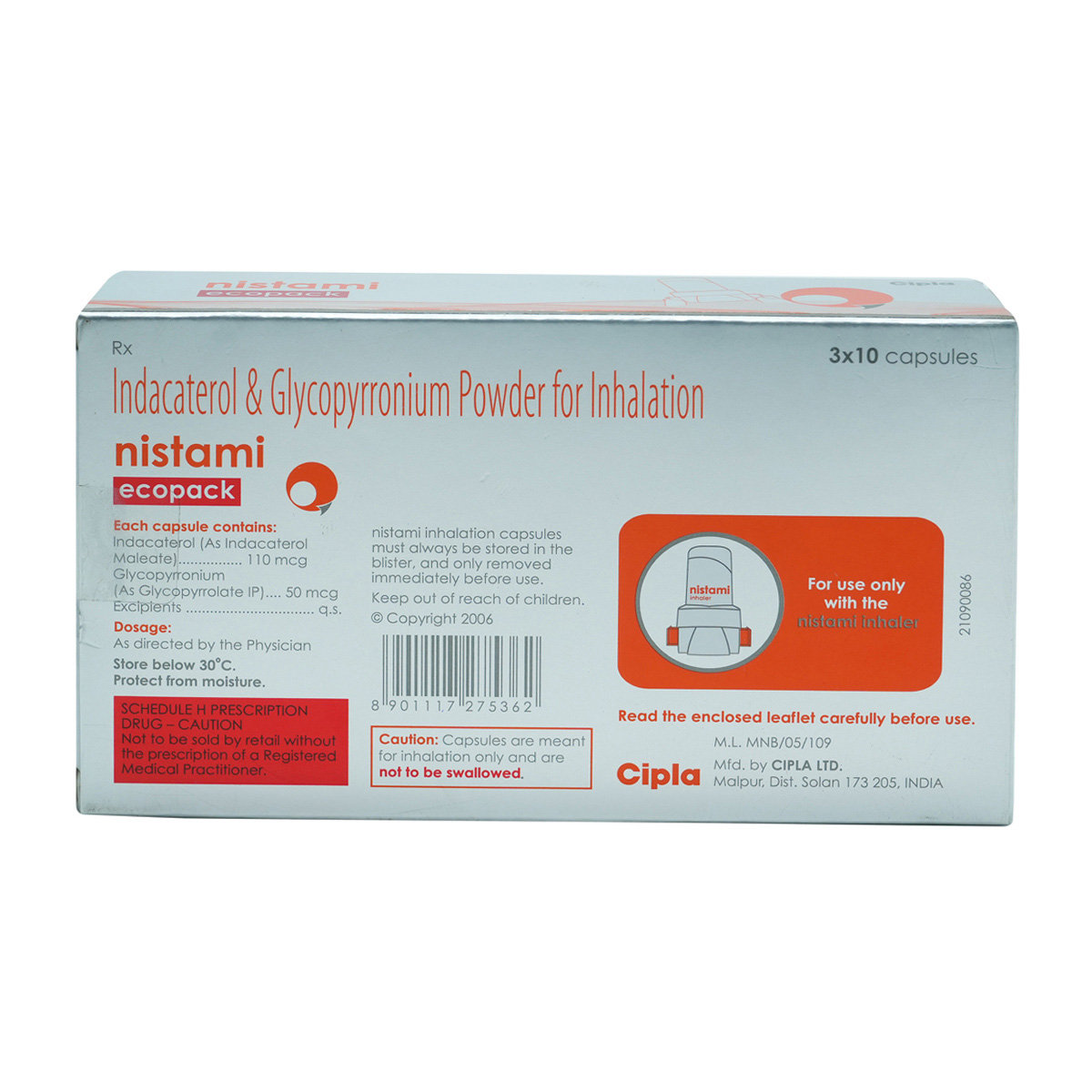 Nistami Ecopack Capsule 30's, Pack of 30 CAPSULES Nistami Ecopack Capsule 30's, Pack of 30 CAPSULES