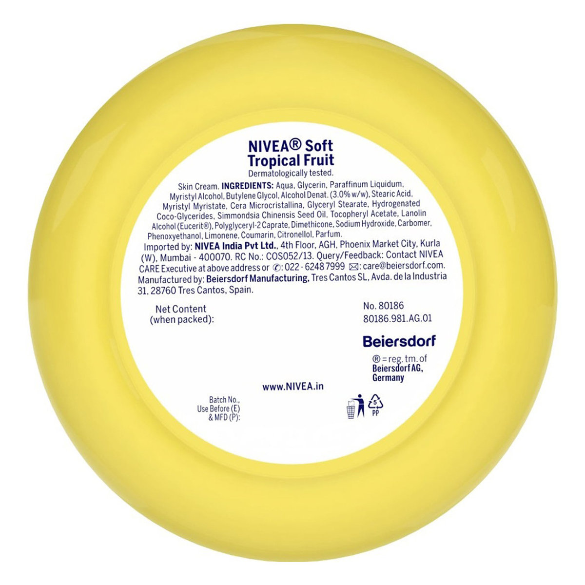 Nivea Soft Tropical Fruit Light Moisturising Cream 100 ml | Vitamin E, Jojoba Oil | Instant Hydration | All Purpose Cream | For All Skin Type, Pack of 1 Nivea Soft Tropical Fruit Light Moisturising Cream 100 ml | Vitamin E, Jojoba Oil | Instant Hydration | All Purpose Cream | For All Skin Type, Pack of 1