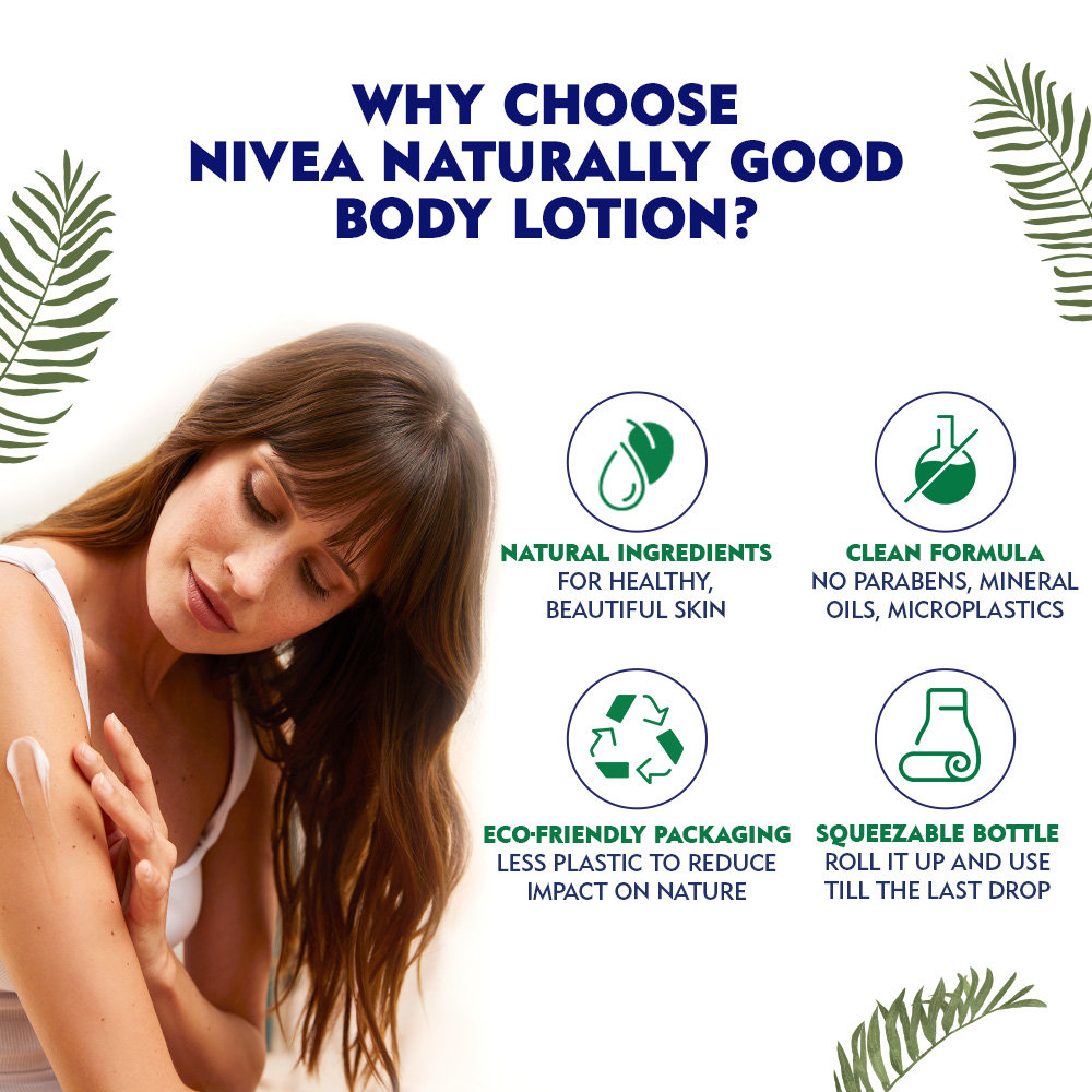 Nivea Naturally Good Natural Avocado Body Lotion 200 ml | With Natural Avacado Extract | 98 % Natural Ingredients | For Normal To Dry Skin, Pack of 1 Nivea Naturally Good Natural Avocado Body Lotion 200 ml | With Natural Avacado Extract | 98 % Natural Ingredients | For Normal To Dry Skin, Pack of 1
