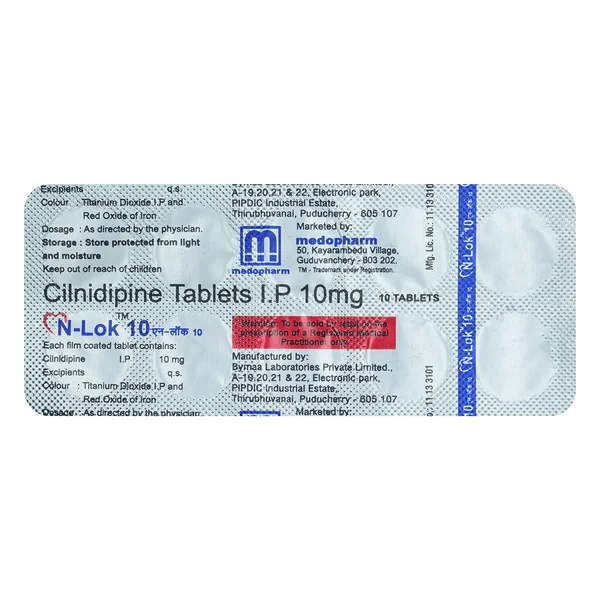 N-Lok 10 Tablet 10's, Pack of 10 TabletS