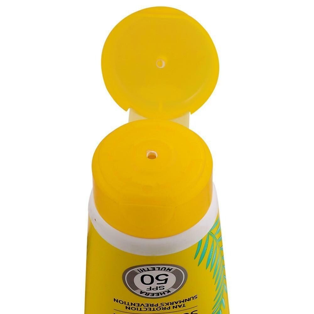 Bajaj Nomarks Antimarks Sunscreen 50 gm With SPF 50 PA+++ UVA-UVB | Kheera, Mulethi | Reduce Sun Marks | Tan Protection | Sweat & Water Resistant | All Skin Type, Pack of 1 Bajaj Nomarks Antimarks Sunscreen 50 gm With SPF 50 PA+++ UVA-UVB | Kheera, Mulethi | Reduce Sun Marks | Tan Protection | Sweat & Water Resistant | All Skin Type, Pack of 1