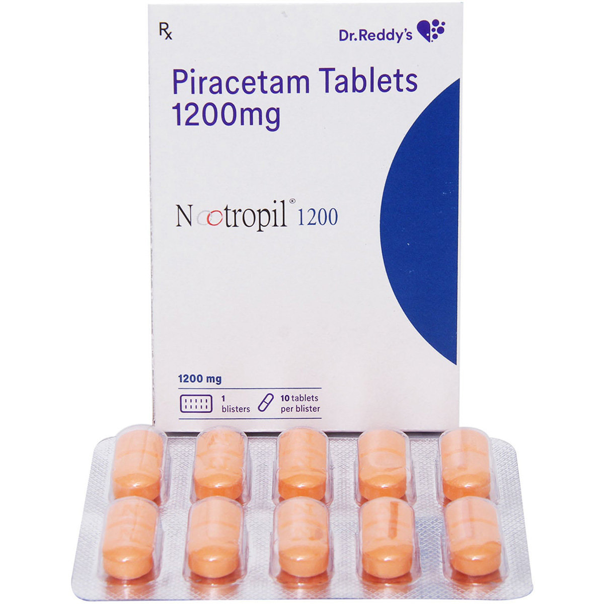 Nootropil 1200 Tablet 10's, Pack of 10 TABLETS Nootropil 1200 Tablet 10's, Pack of 10 TABLETS