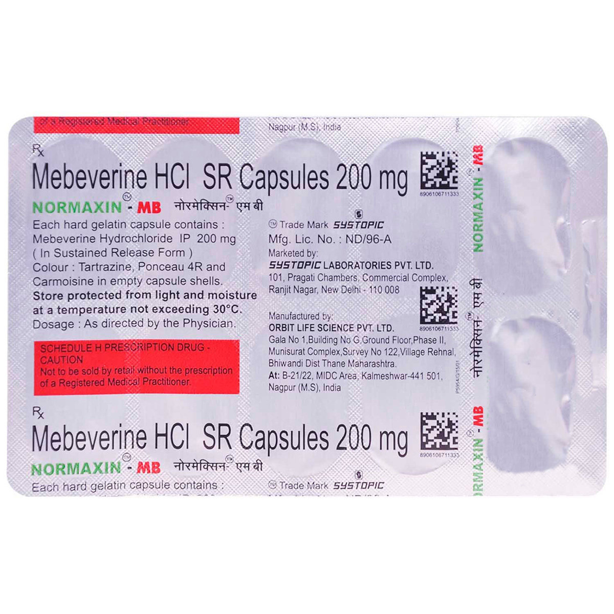 Normaxin-MB Capsule 10's, Pack of 10 CAPSULES Normaxin-MB Capsule 10's, Pack of 10 CAPSULES