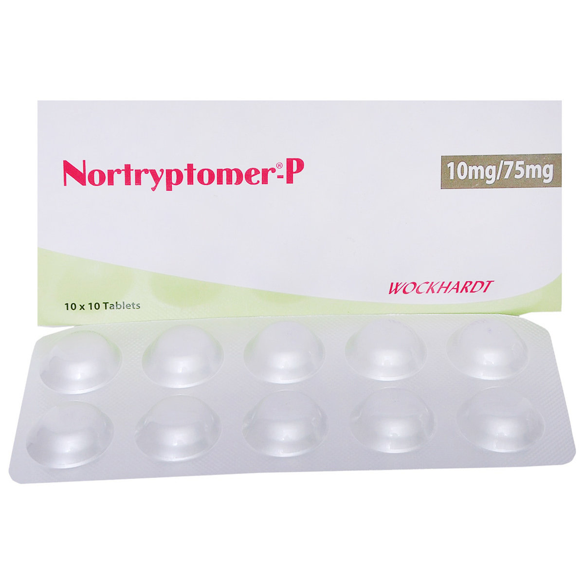Nortryptomer-P 10 mg/75 mg Tablet 10's, Pack of 10 Nortryptomer-P 10 mg/75 mg Tablet 10's, Pack of 10