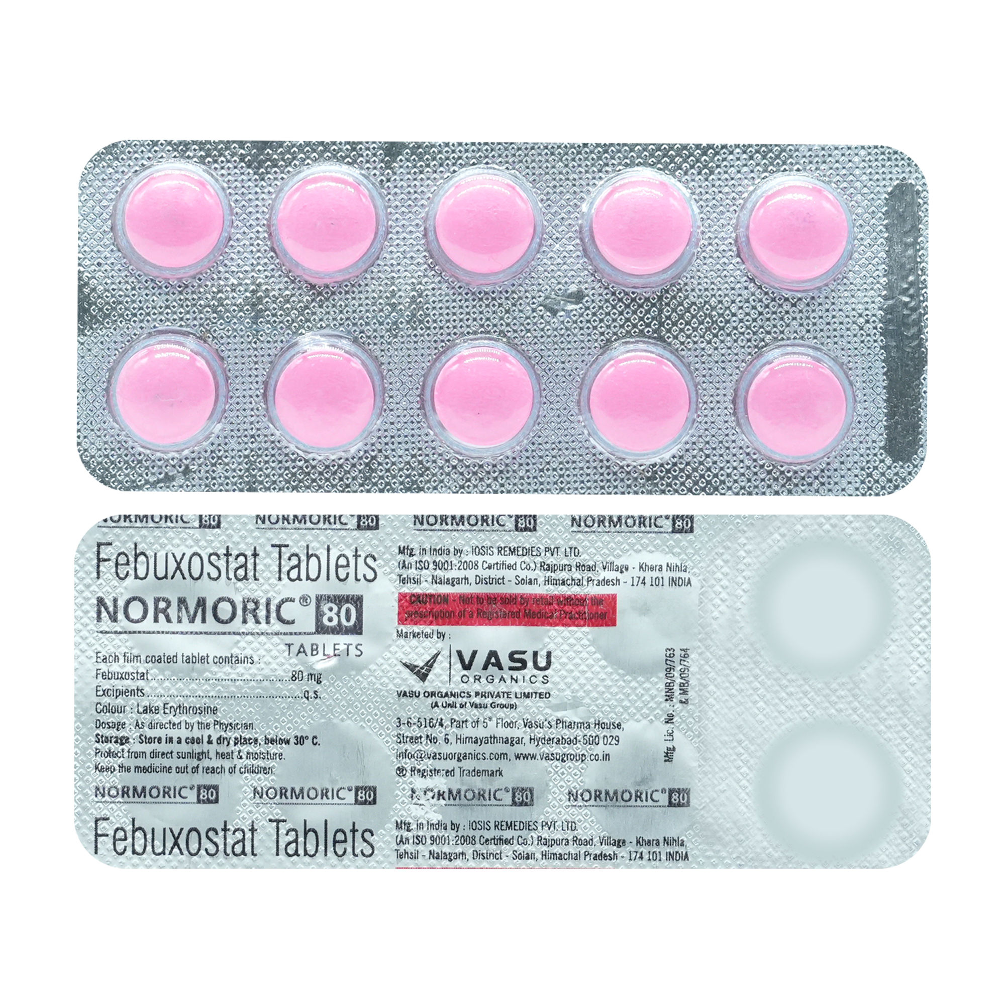 Buy NORMORIC 80MG TABLET 10'S Online